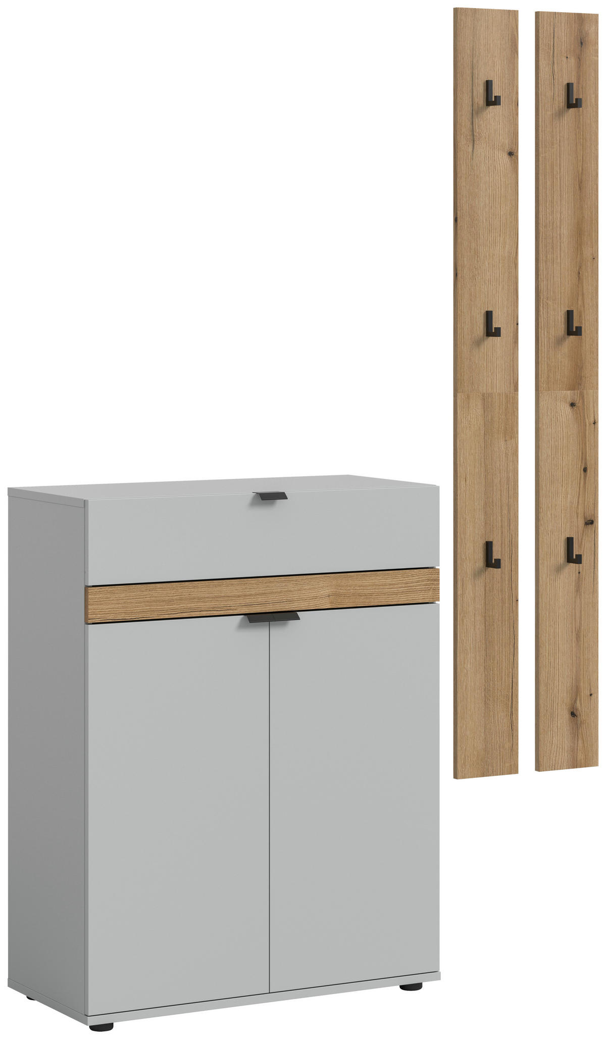 Garderobe Naro weiß Evoke Oak Nachbildung B/H/T: ca. 150x194x37 cm Naro - weiß (150,00/194,00/37,00cm) - xonox.home