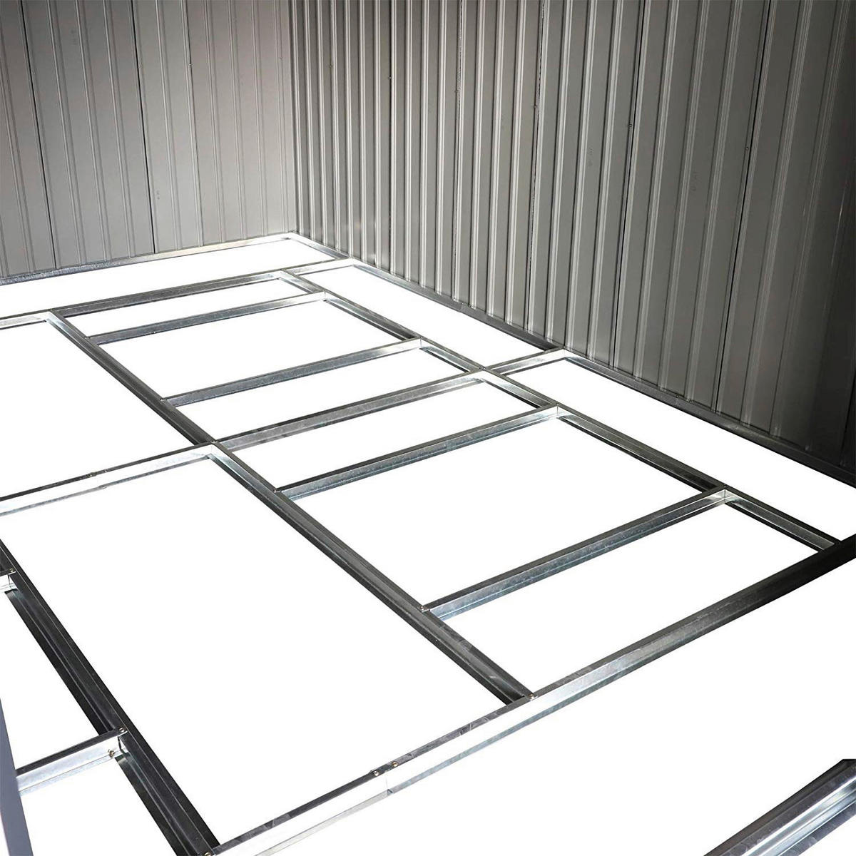 Outsunny Gartenschrank grau Stahl B/H/T: ca. 340x200x382 cm Gartenschrank - grau (340,00/200,00/382,00cm) - Outsunny