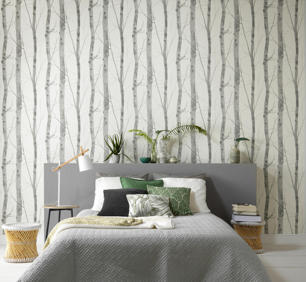 Vliestapete Birkenwald grau creme B/L: ca. 53x1005 cm Vliestapete_6305-10 - creme/grau (53,00/1005,00cm)