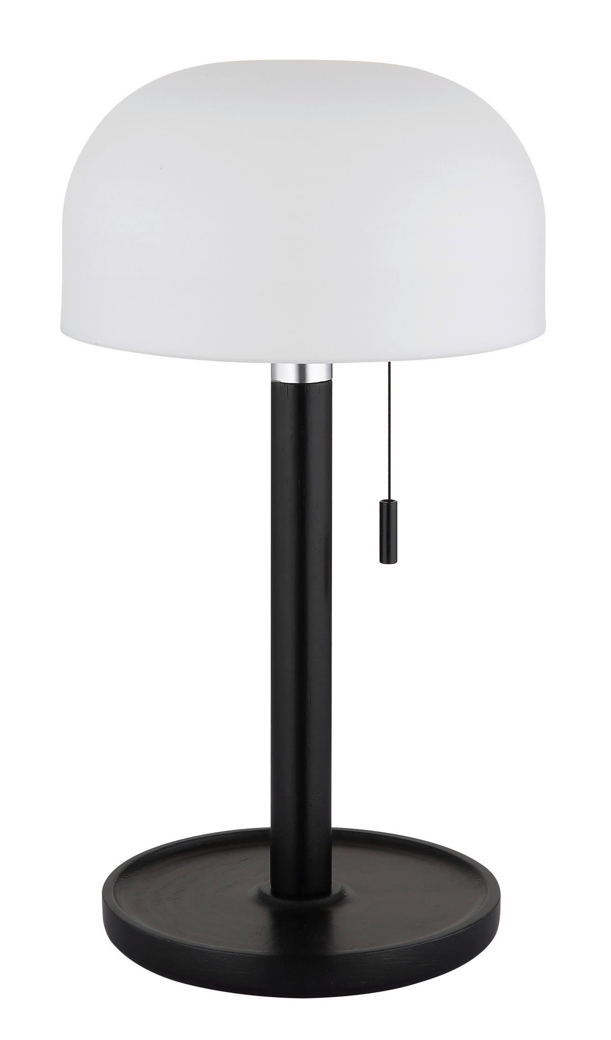 GLOBO LED-Tischleuchte NORMAN 21016S Opal weiß mattschwarz Bambus Kunststoff H/D: ca. 28x15 cm 1 Brennstellen NORMAN - weiß/Opal (15,00/28,00cm) - GLOBO