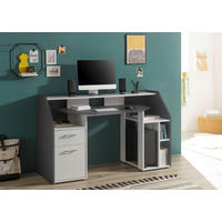 Gamingschreibtisch Alex weiß Graphit B/H/T: ca. 160x95x67 cm Alex - weiß/Graphit (160,00/95,00/67,00cm)