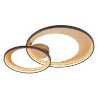 Deckenleuchte 673890232 schwarz gold Metall B/H/L: ca. 85x8x60 cm Granada - gold/schwarz (60,00/85,00/8,00cm)