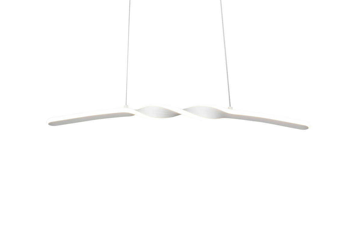 Reality LED Pendelleuchte Ginko weiß Metall B/H/T: ca. 79x15x9 cm 1.0 Brennstellen Ginko - weiß (79,00/15,00/9,00cm) - Reality
