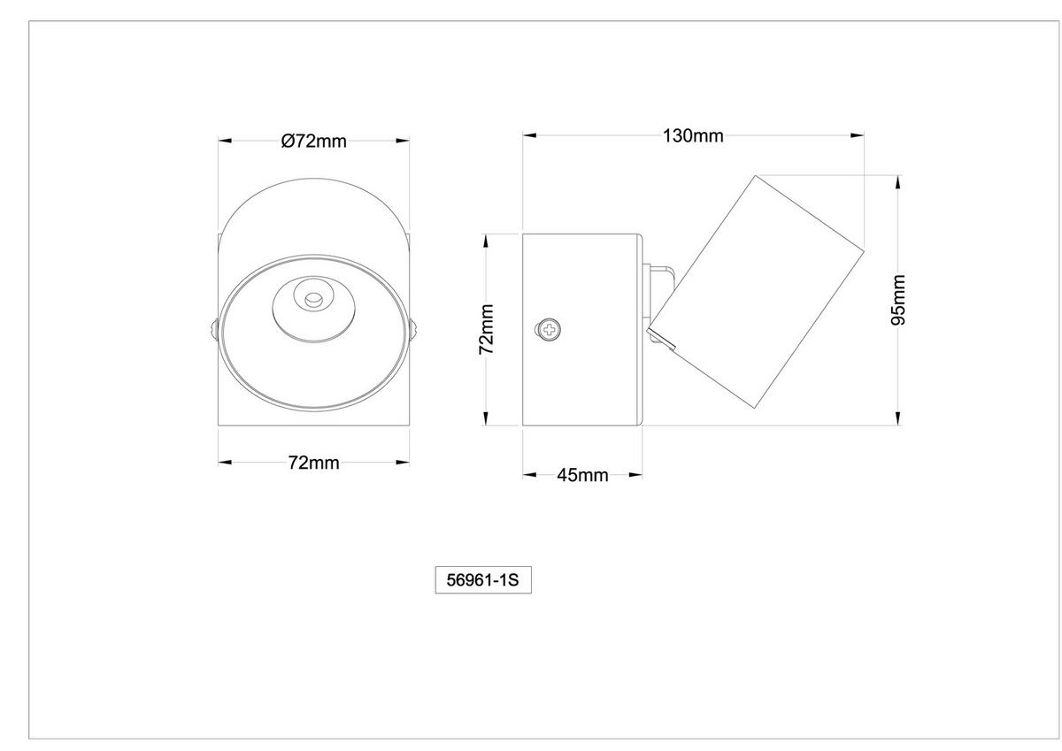 GLOBO LED-Strahler sand Metall Kunststoff Aluminium B/H/L: ca. 8,5x11x8,5 cm 1 Brennstellen LED-Strahler-Rae - sand (8,50/8,50/11,00cm) - GLOBO