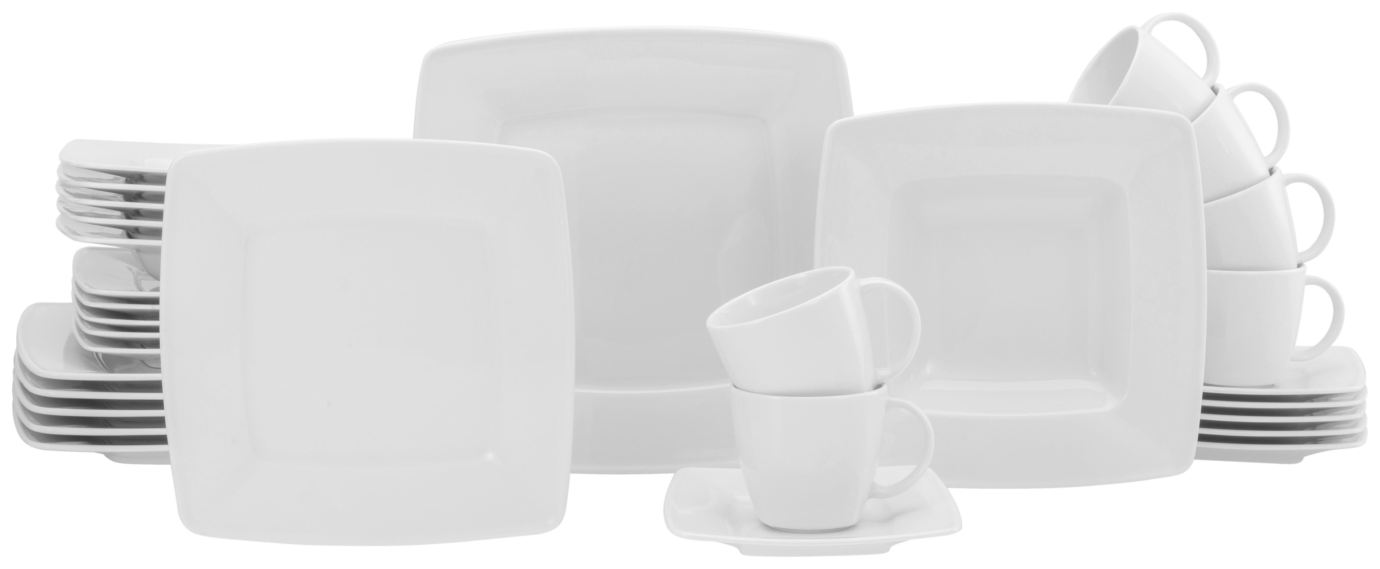 CreaTable Kombiservice Victoria weiß Porzellan 30 tlg. Victoria - weiß (0,00cm) - CreaTable