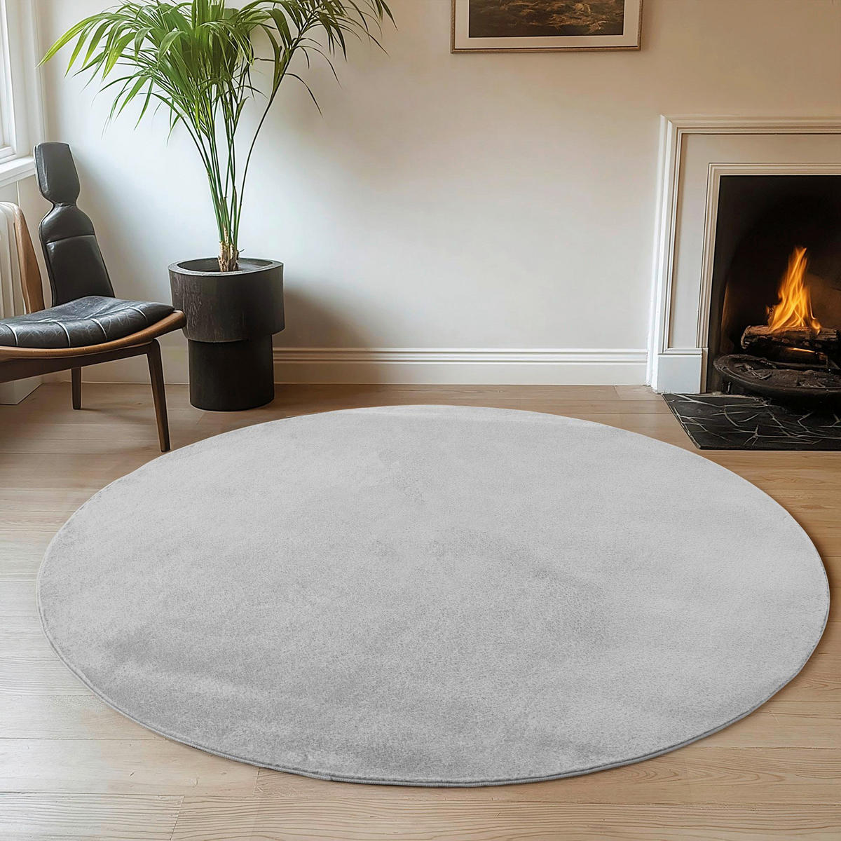 Ayyildiz Teppich JOY silber D: ca. 160 cm JOY - silber (160,00cm) - Ayyildiz