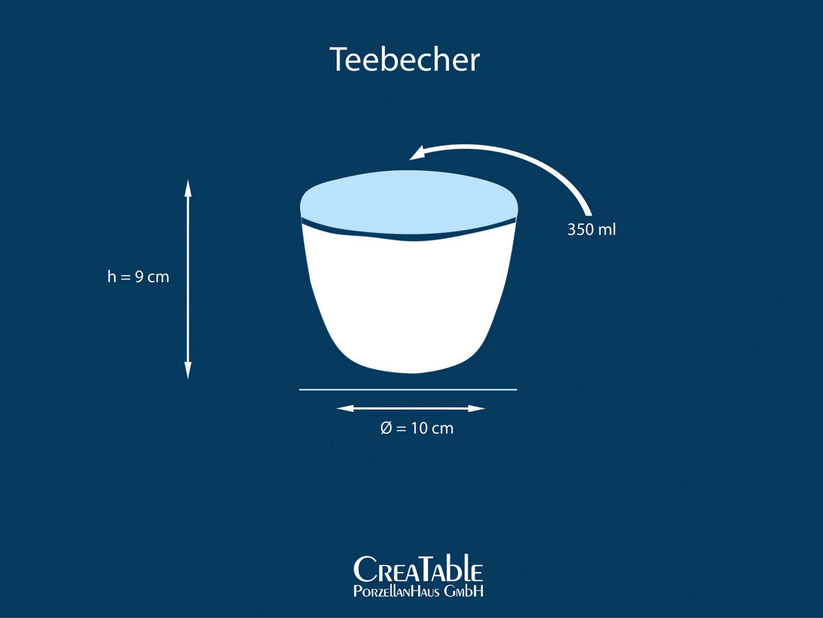 CreaTable Teetassenset Squeezy Mocha braun Steinzeug 4 tlg. Squeezy Mocha - braun - CreaTable