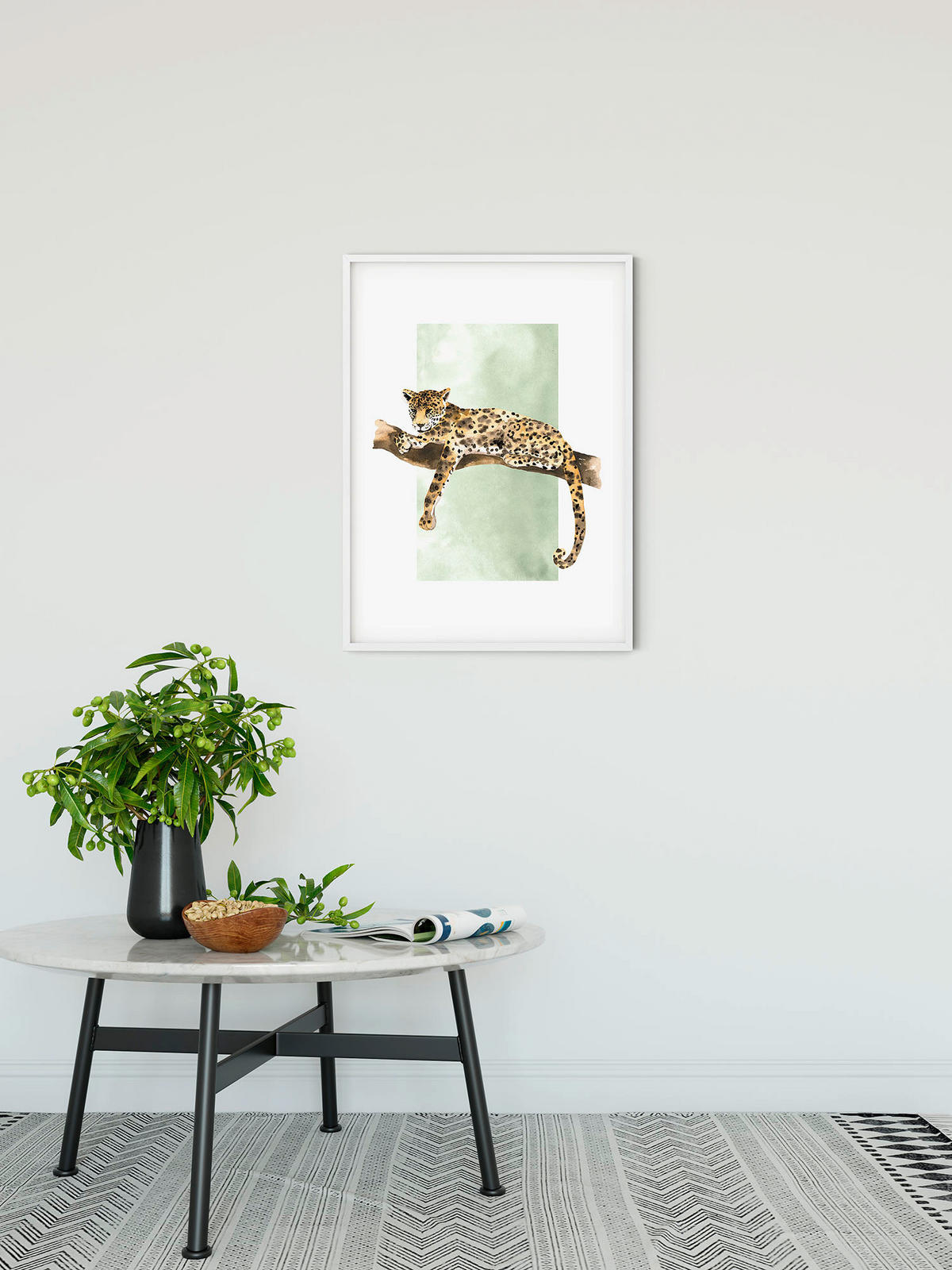 Komar Poster Lazy Leopard Leopard B/L: ca. 30x40 cm Lazy Leopard - (30,00/40,00cm) - Komar