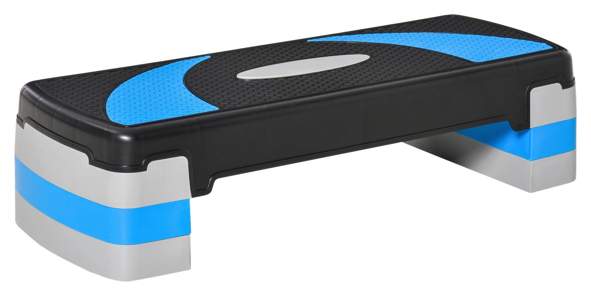 HOMCOM Steppbrett schwarz Kunststoff B/H/L: ca. 31x20x80 cm Steppbrett - hellblau/schwarz (80,00/31,00/20,00cm) - HOMCOM