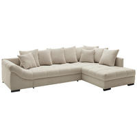 Ecksofa Pietro II natur Microfaser B/H/T: ca. 303x88x202 cm Pietro II - natur/schwarz (303,00/88,00/202,00cm)