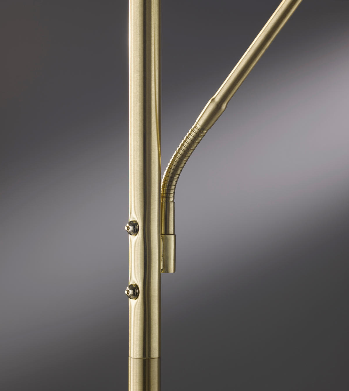 Fischer & Honsel LED-Stehleuchte 40316 messing weiß Glas Metall B/H/T: ca. 35x180x50 cm 1 Brennstellen Dent - messing/weiß (35,00/180,00/50,00cm) - Fischer & Honsel