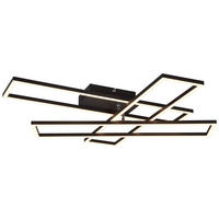 Reality LED-Deckenleuchte R64423132 Corso schwarz Metall B/H/T: ca. 66x10x60 cm 1 Brennstellen Corso - schwarz (66,00/10,00/60,00cm) - Reality