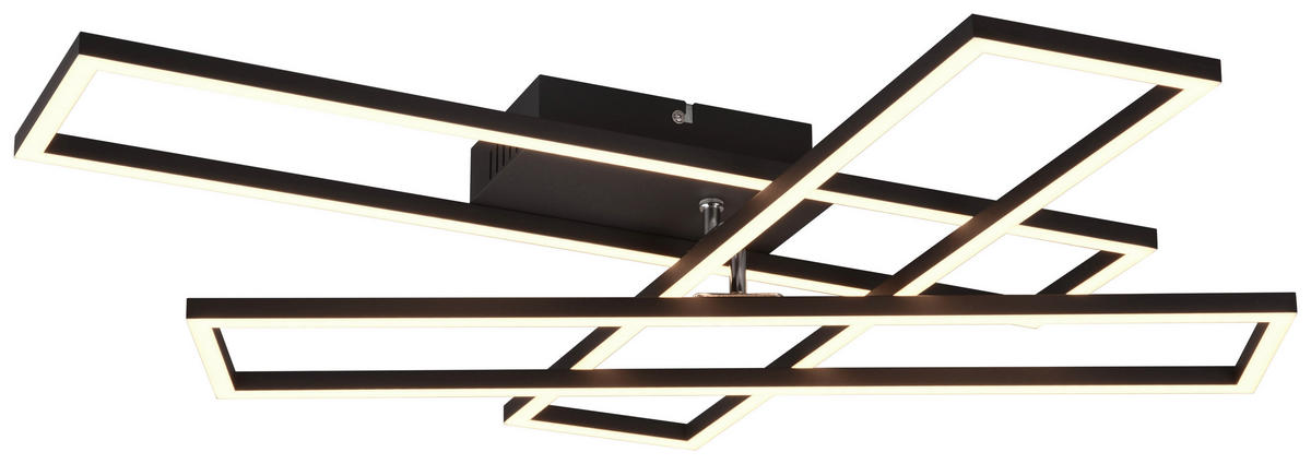Reality LED-Deckenleuchte R64423132 Corso schwarz Metall B/H/T: ca. 66x10x60 cm 1 Brennstellen Corso - schwarz (66,00/10,00/60,00cm) - Reality