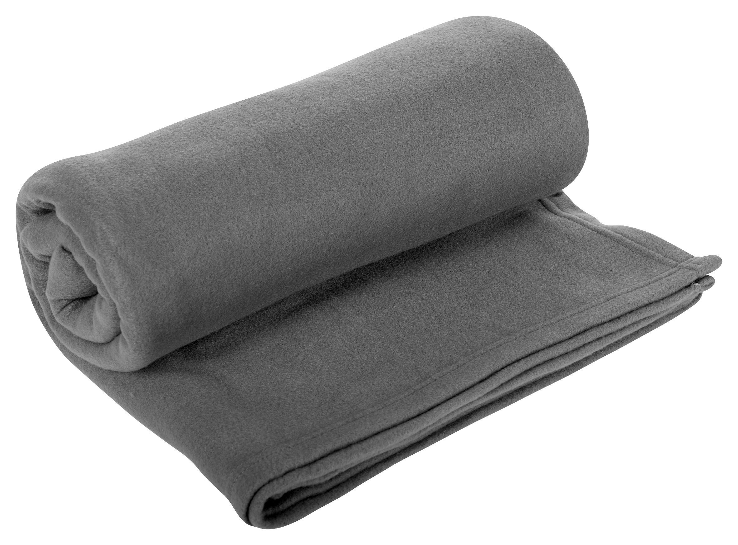 Fleecedecke Fleecedecke 140x190cm grau - grau (140,00/190,00cm)