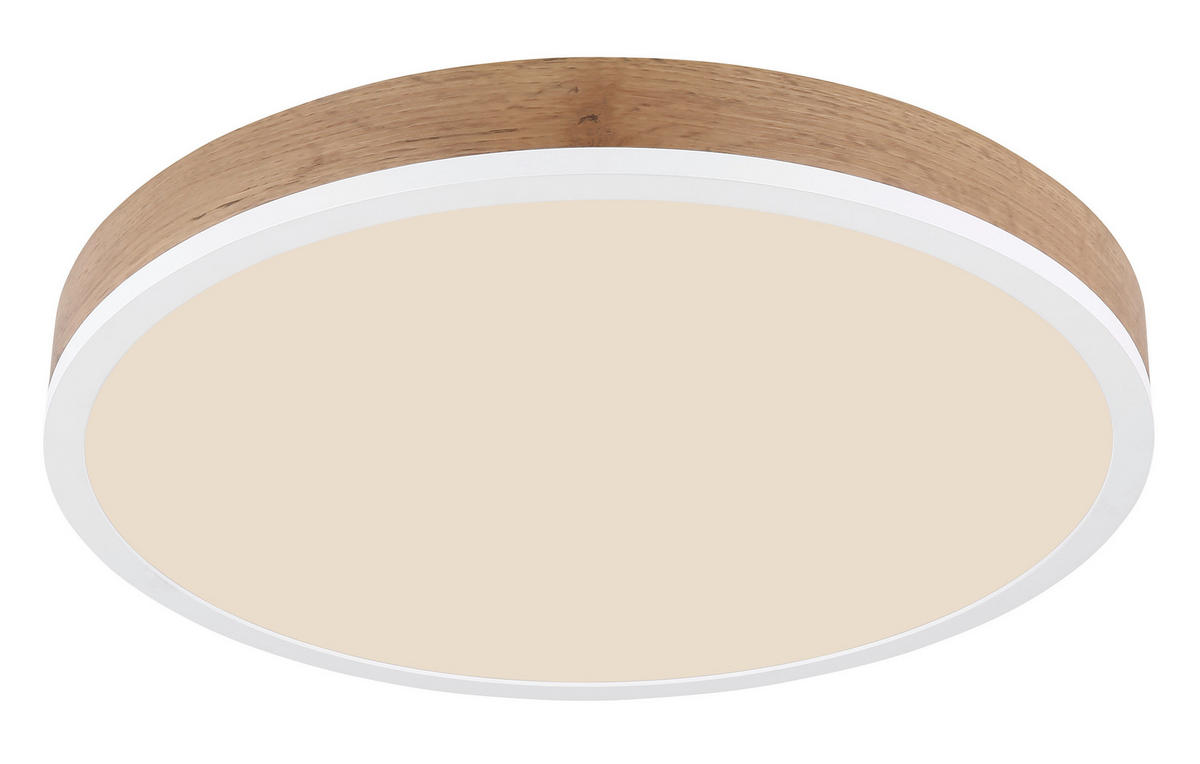 GLOBO LED-Deckenleuchte Opal weiß Kunststoff Metall H/D: ca. 8,5x45 cm DORO - weiß/Opal (45,00/8,50cm) - GLOBO