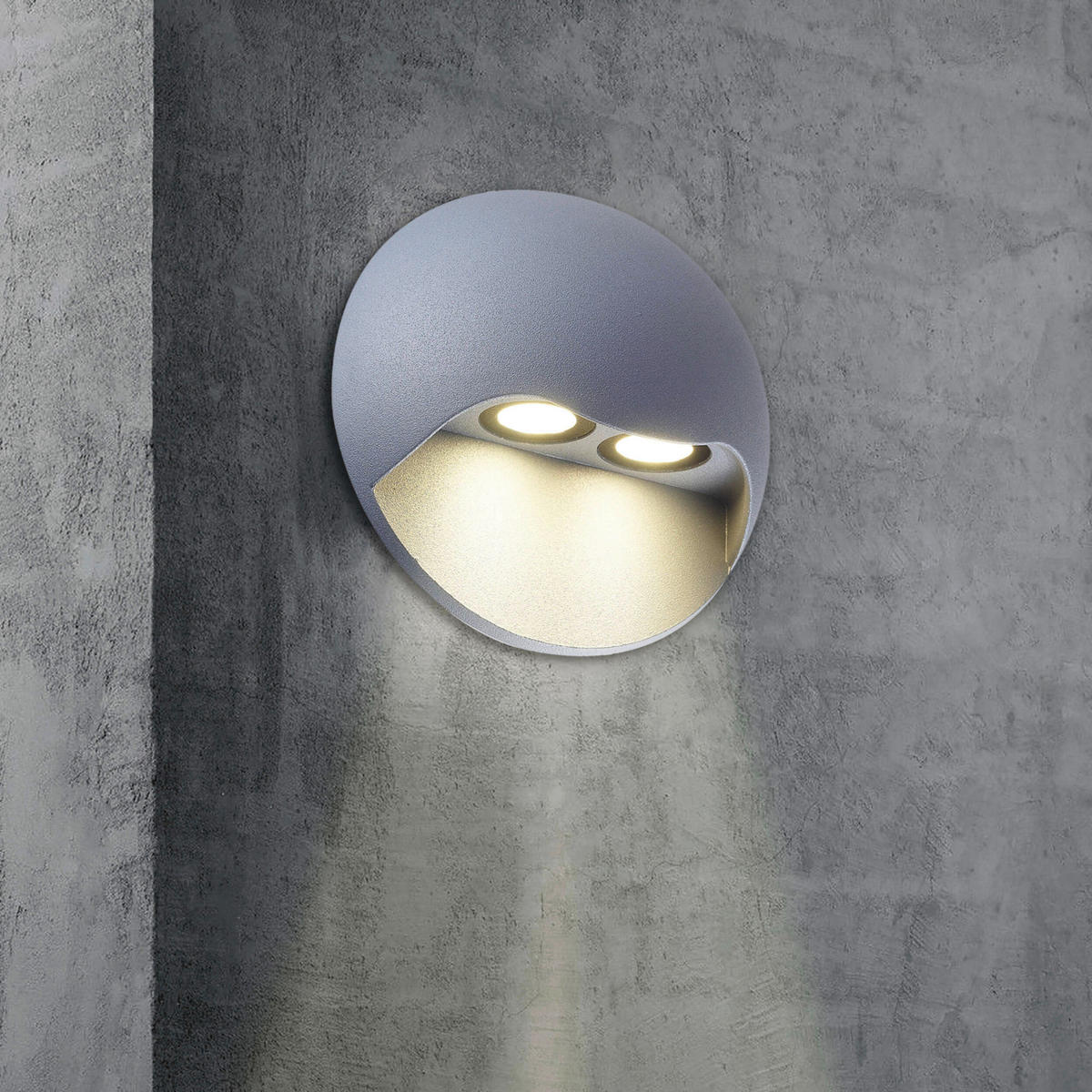 LED-Außenwandleuchte 1148859 weiß H/D: ca. 6,8x13 cm LED Außenwandleuchte VEDUS mit LED - weiß (13,00/6,80cm) - Näve Leuchten