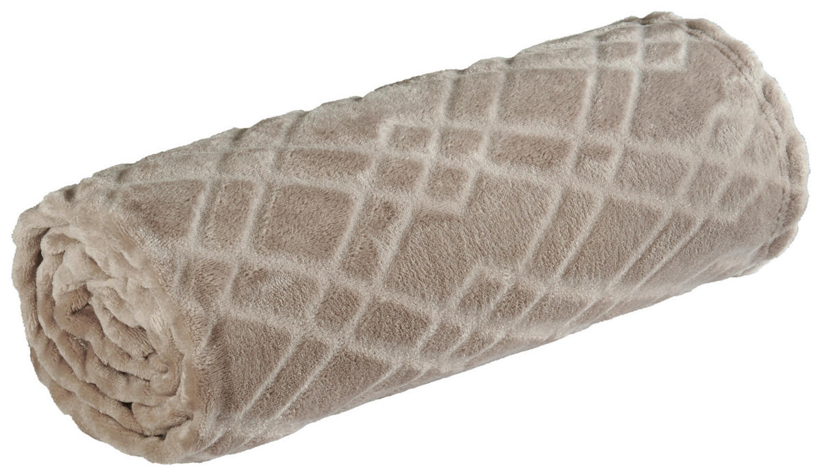 Flanelldecke Flanelldecke_Diamant 140x180cm kitt - kitt (140,00/180,00cm)