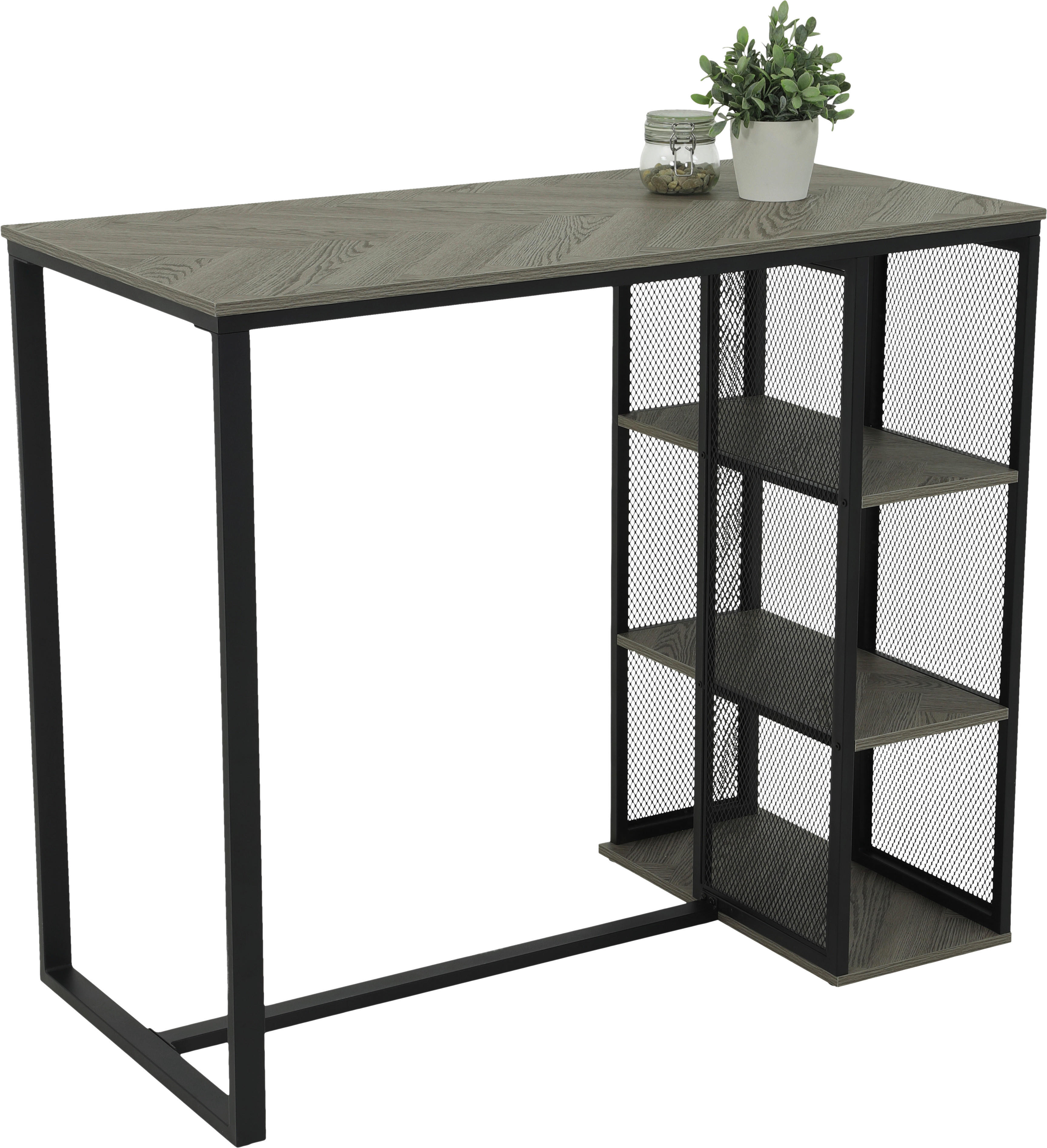 Bartisch Klara grau Holzwerkstoff B/H/T: ca. 120x103x60 cm Klara - schwarz/grau (120,00/103,00/60,00cm)