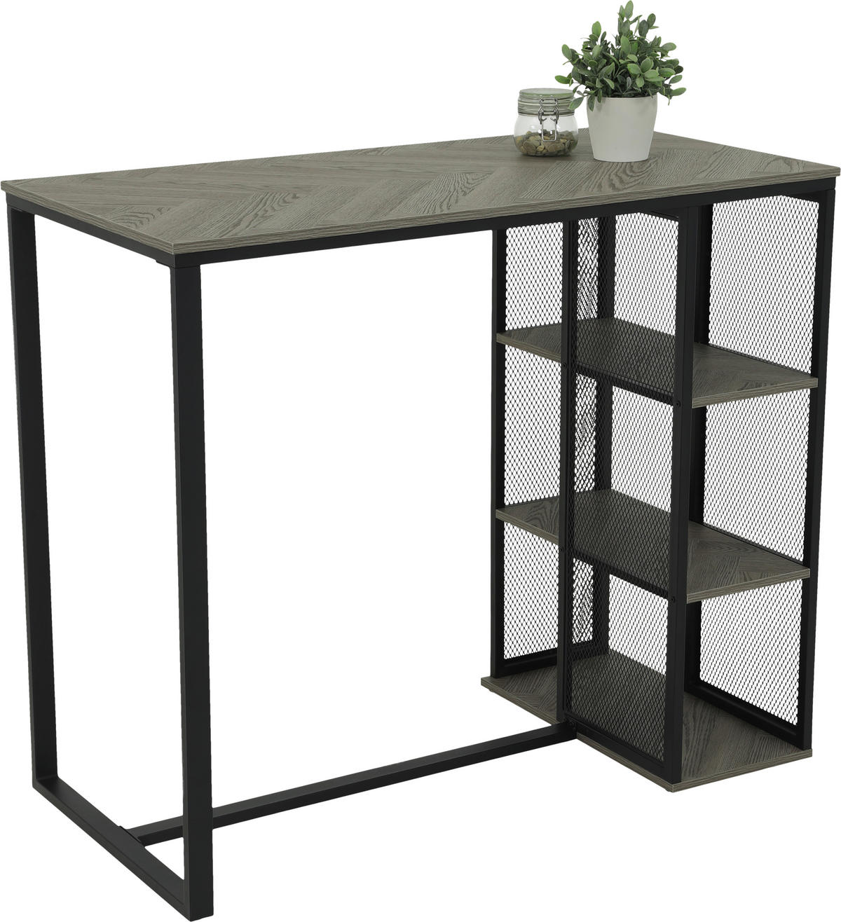 Bartisch Klara grau Holzwerkstoff B/H/T: ca. 120x103x60 cm Klara - schwarz/grau (120,00/103,00/60,00cm)