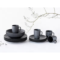 CreaTable Kaffeebecherset Rondo Schiefer schwarz Steinzeug Rondo Schiefer - schwarz - CreaTable
