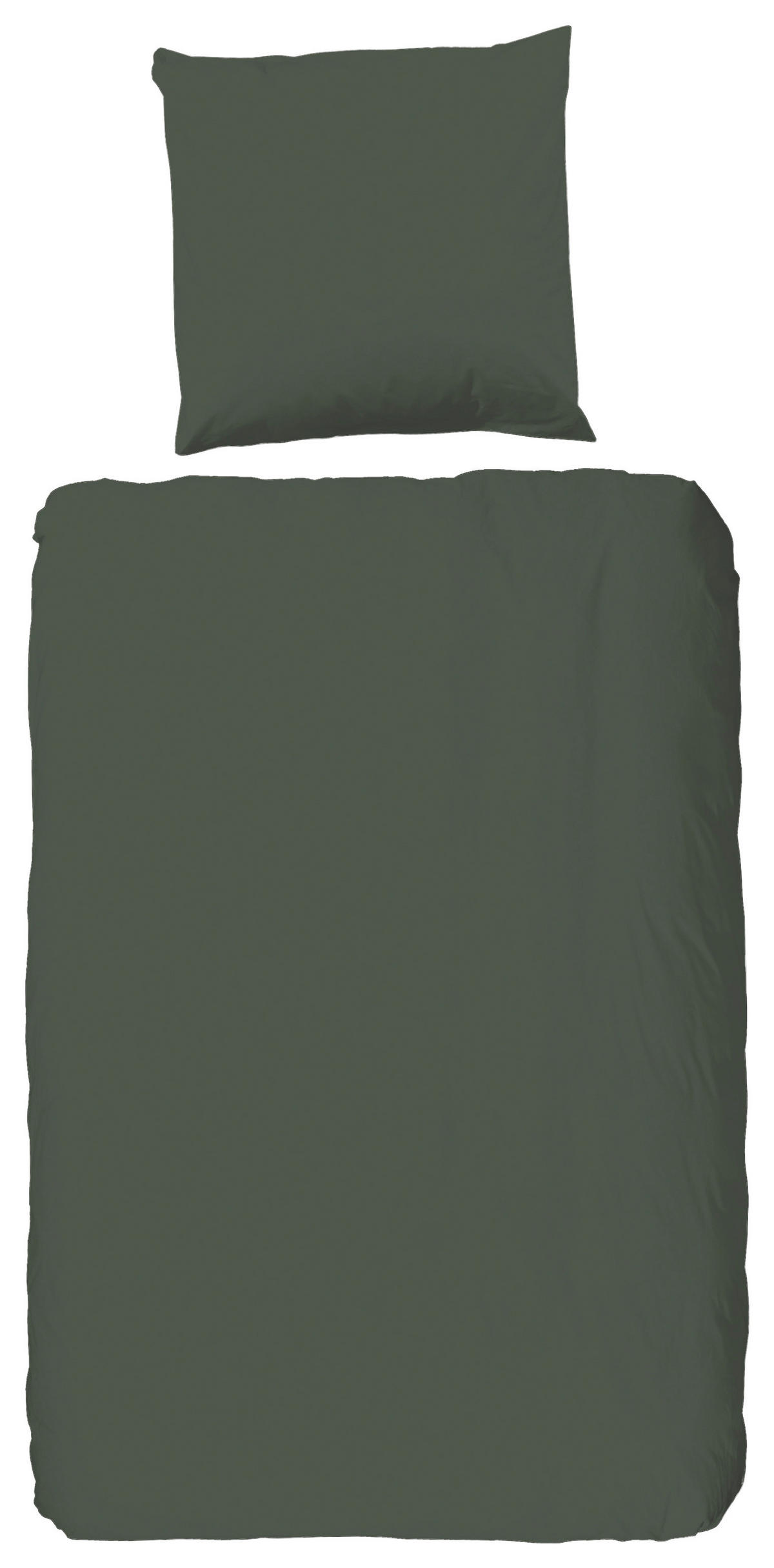Bettwäsche olive Baumwolle B/L: ca. 135x200 cm Bettwäsche-Baumwolle-Satin - olive (135,00/200,00cm) - HIP
