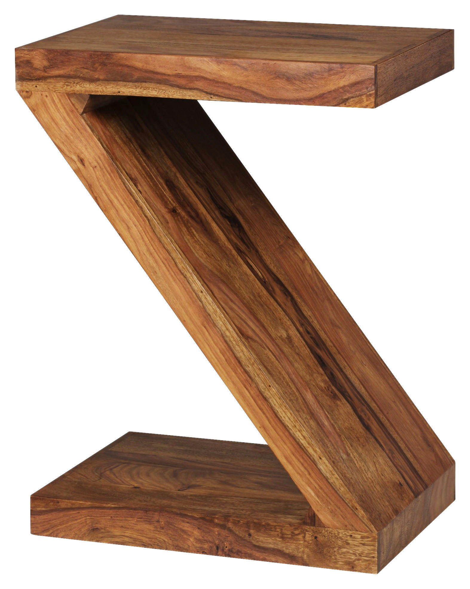 Beistelltisch natur Echtholz Beistelltisch Cube Z - natur - Wohnling