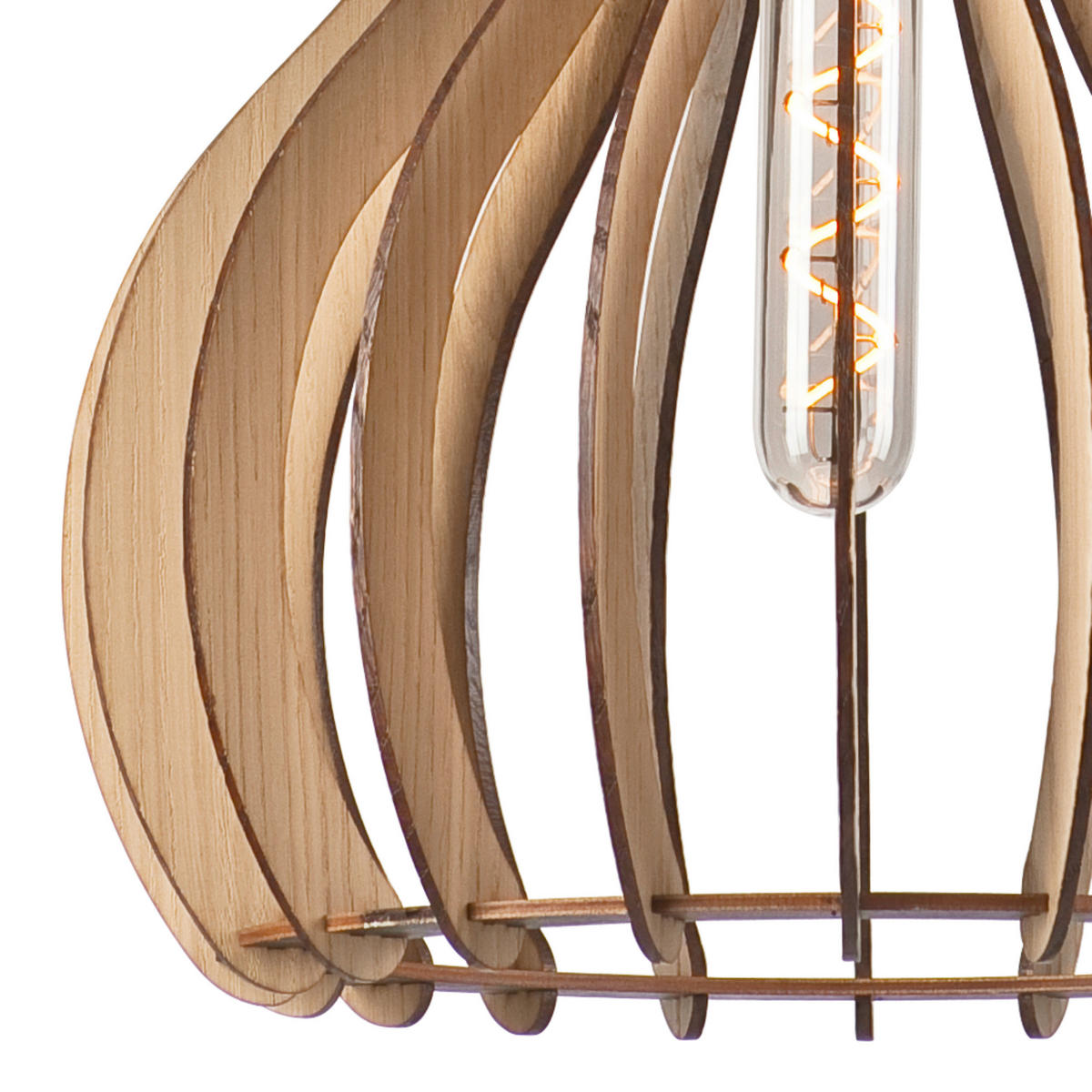 Lamkur Pendelleuchte TUCCI 50119 Eiche Eiche H/L: ca. 120x29 cm E27 1 Brennstellen Tucci - Eiche (29,00cm) - Lamkur