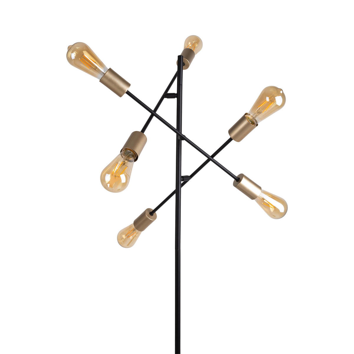 Näve Leuchten Stehleuchte schwarz Metall B/H/T/D: ca. 49x150x49x49 cm E27 6 Brennstellen MODO - schwarz (49,00/150,00/49,00cm) - Näve Leuchten