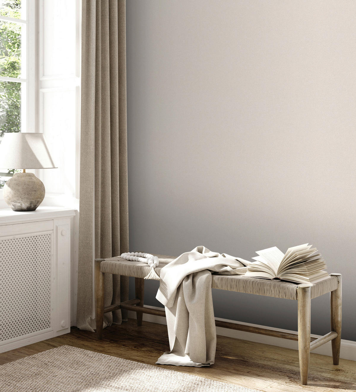A.S.Creation Vliestapete Terra Uni beige B/L: ca. 53x1005 cm Terra - beige (53,00/1005,00cm) - A.S.Creation