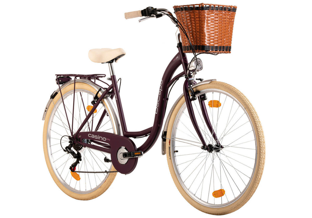 DaCapo Damenfahrrad Casino 169C 28 Zoll Rahmenhöhe 48 cm 6 Gänge aubergine aubergine ca. 28 Zoll Casino - aubergine - DaCapo