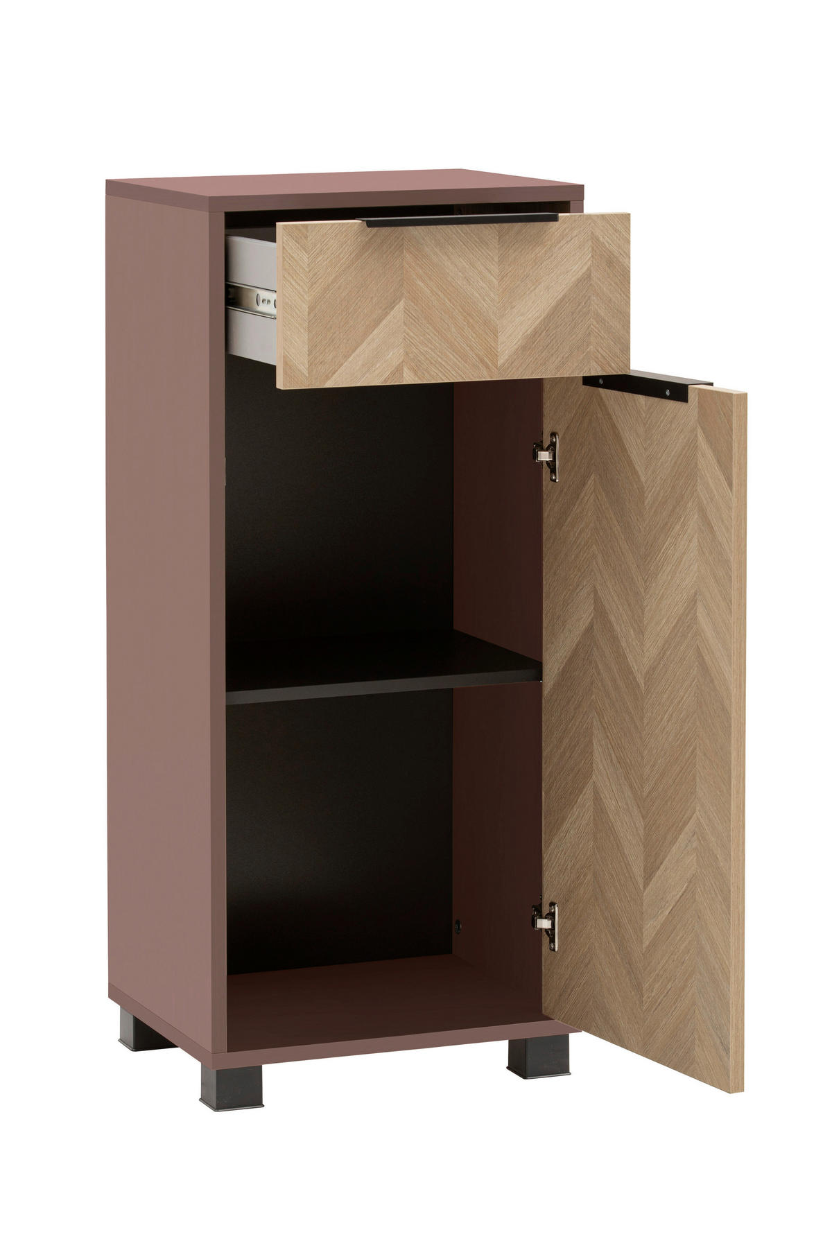 Highboard Piazza mauve B/H/T: ca. 40,3x90,9x33,05 cm Piazza - mauve (40,30/90,90/33,05cm) - Schildmeyer