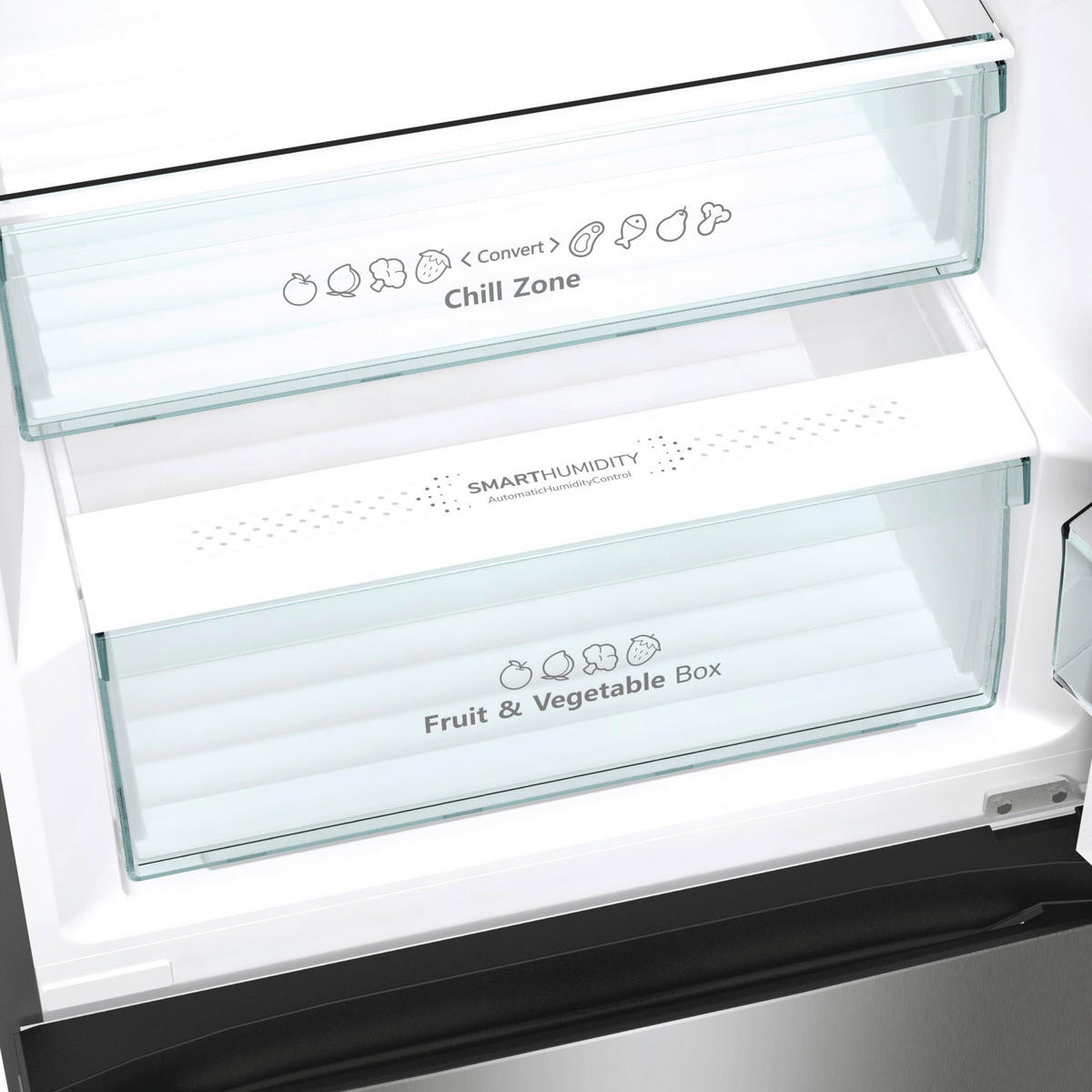 Hisense Kühl-/Gefrierkombination RM469N4ACD Silbergrau Kühl-Gefrierkombi RM469N4ACD - Silbergrau - Hisense