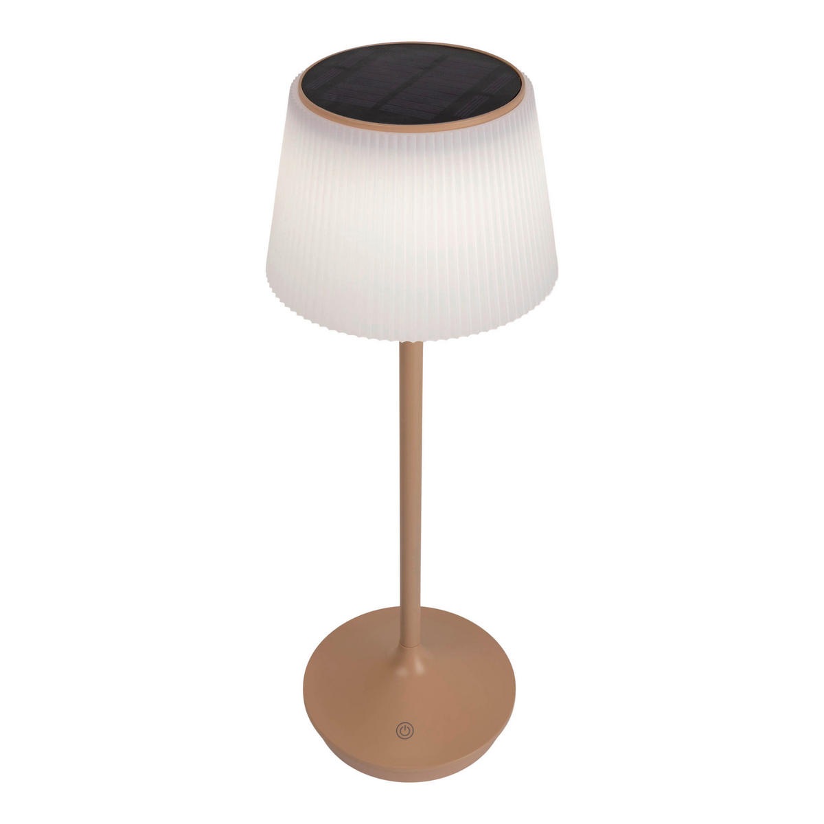 LED-Solar-Tischleuchte beige Kunststoff Metall B/H/T/D: ca. 13x38x13x13 cm EMMI - beige (13,00/38,00/13,00cm) - Näve Leuchten