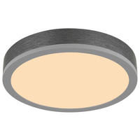 GLOBO LED-Deckenleuchte DORO 416080AD1R silber Opal MDF Aluminium H/D: ca. 8,5x30 cm 1 Brennstellen DORO - Opal/silber (30,00/8,50cm) - GLOBO