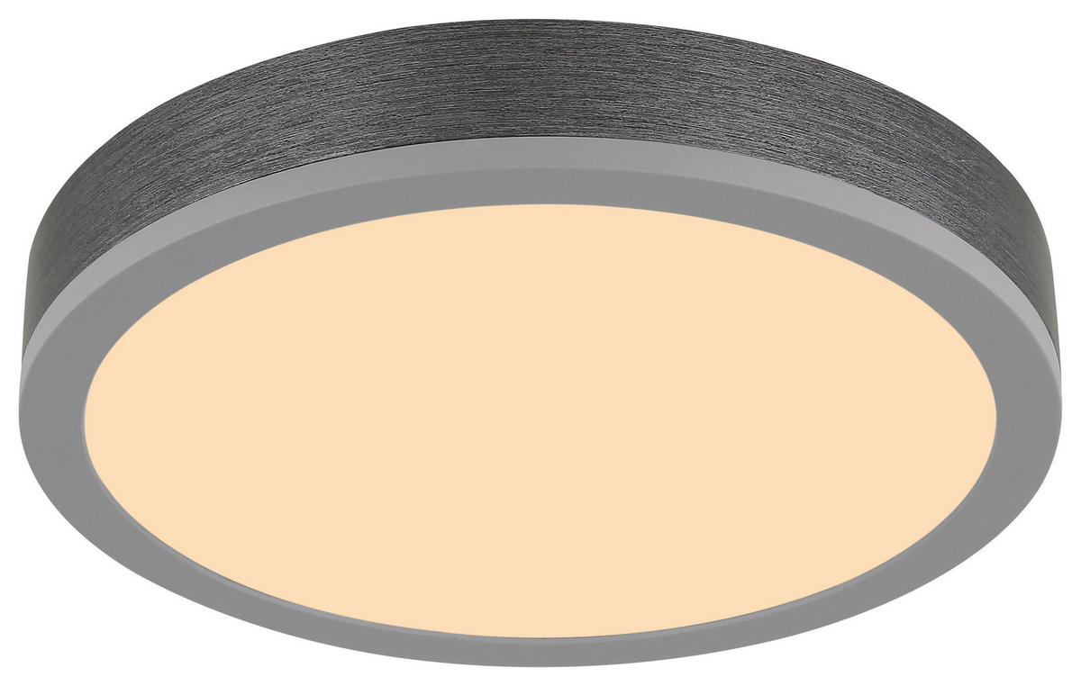 GLOBO LED-Deckenleuchte DORO 416080AD1R silber Opal MDF Aluminium H/D: ca. 8,5x30 cm 1 Brennstellen DORO - Opal/silber (30,00/8,50cm) - GLOBO
