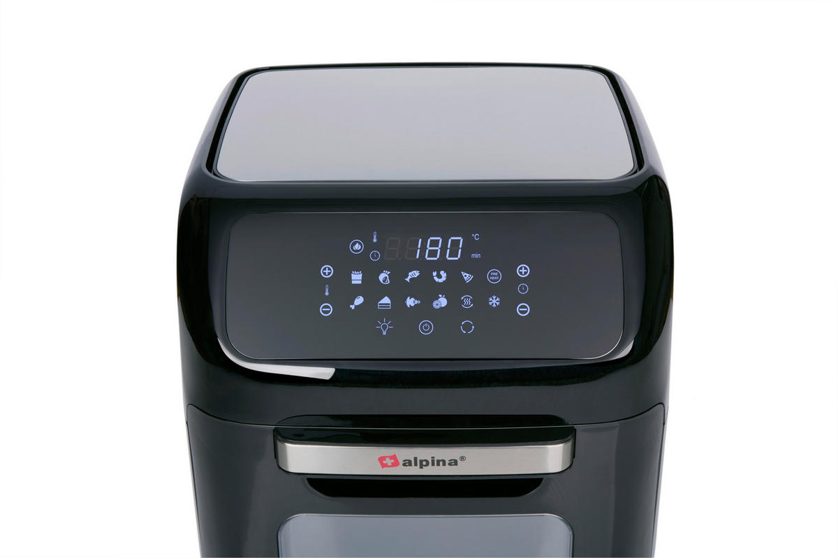 Alpina Heißluftfritteuse schwarz Kunststoff ca. 2 l Heißluftofen/-Fritteuse - schwarz (2,00l) - Alpina