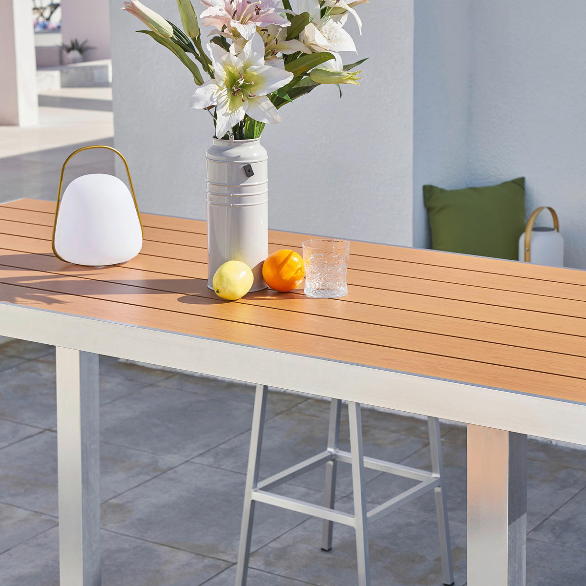 AXI Outdoor Living Gartensitzgruppe James grau Metall B/H/L: ca. 79x110x180 cm James - braun/grau (180,00/79,00/110,00cm) - AXI Outdoor Living