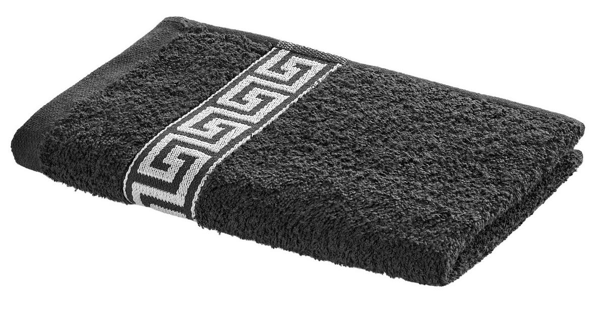 Gästetuch Mäander Mäander - schwarz (30,00/50,00cm) - POCOline