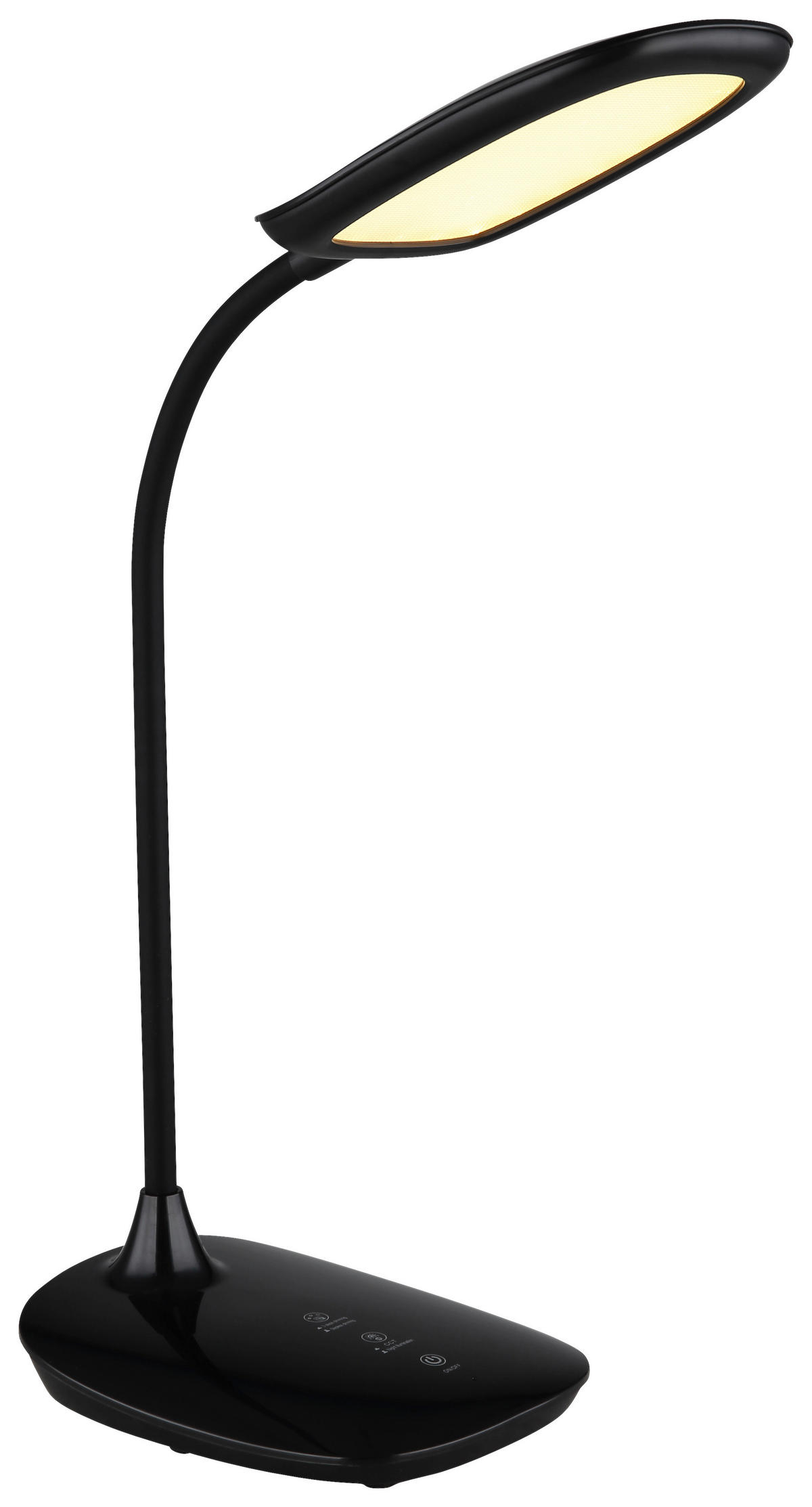 GLOBO LED-Tischleuchte mattschwarz schwarz Silikon Kunststoff B/H/T: ca. 13,6x40x28 cm BOTAL - schwarz/mattschwarz (13,60/40,00/28,00cm) - GLOBO