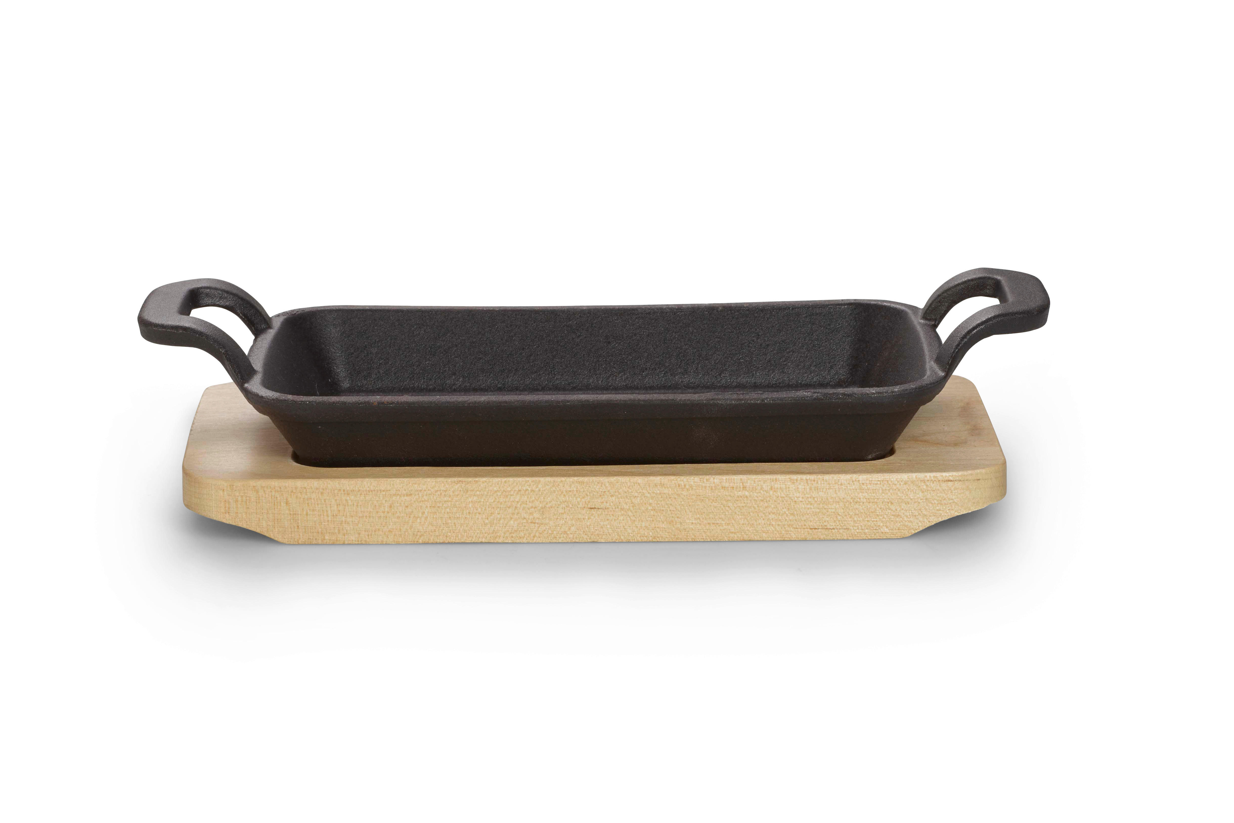 ECHTWERK Servierpfanne schwarz Eisen B/H/L: ca. 10x4x20 cm Servierpfanne_4tlg. rechteckig - schwarz (20,00/10,00/4,00cm) - ECHTWERK