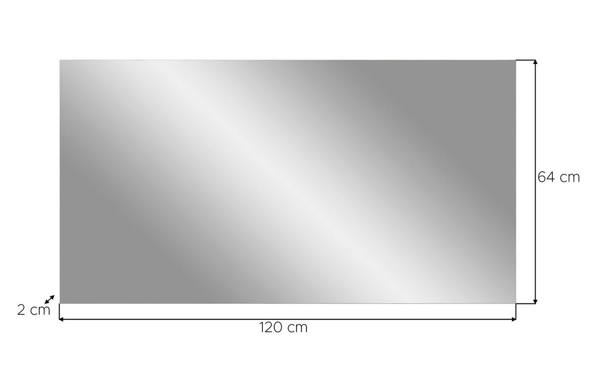 Garderobenspiegel Naro Evoke Oak Nachbildung B/H: ca. 120x64 cm Naro - (120,00/64,00cm) - xonox.home