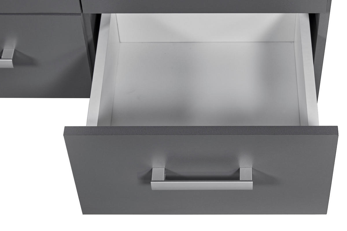 Regal Elenzio Graphit B/H/T: ca. 81,5x191,2x40 cm Elenzio - Graphit (81,50/191,20/40,00cm) - Inter Link