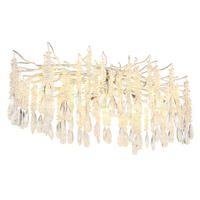 GLOBO Deckenleuchte klar silber Metall Glas B/H/L: ca. 55x45x100 cm E14 10 Brennstellen Kinga - klar/silber (100,00/55,00/45,00cm) - GLOBO