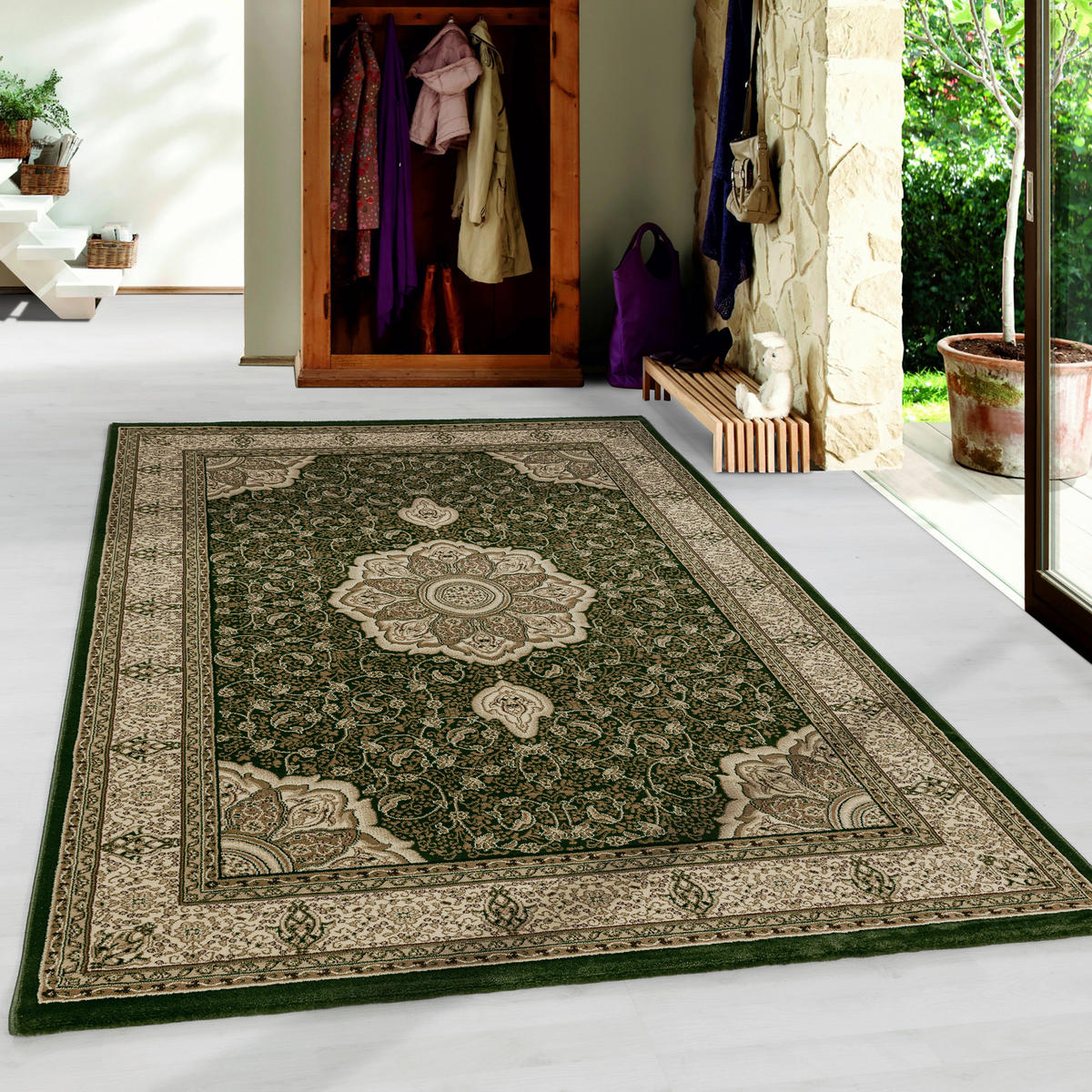 Ayyildiz Teppich KASHMIR grün B/L: ca. 80x150 cm KASHMIR - grün (80,00/150,00cm) - Ayyildiz