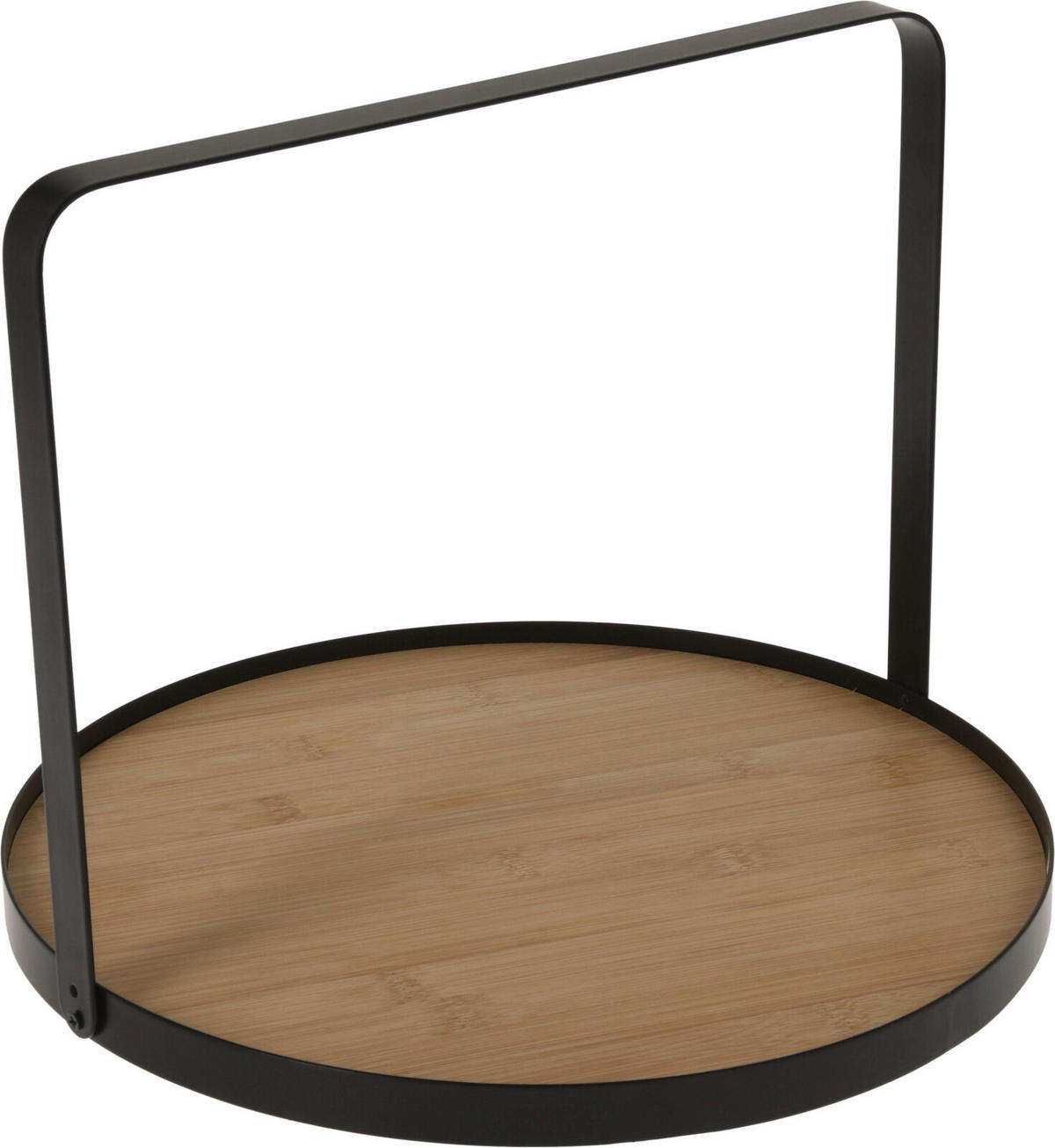 Serviertablett natur Bambus H/D: ca. 25x35 cm Serviertablett - natur/schwarz (35,00/25,00cm)