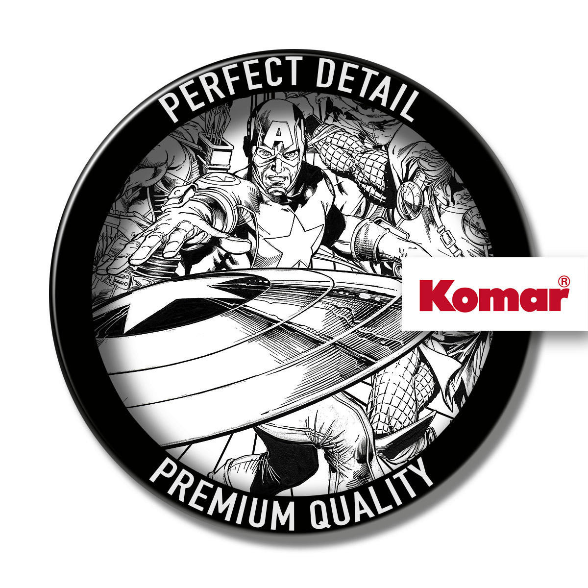 Komar Fototapete Avengers Black and White IADX6-066 B/H: ca. 300x280 cm Avengers Black and White IADX6-066 - (300,00/280,00cm) - Komar