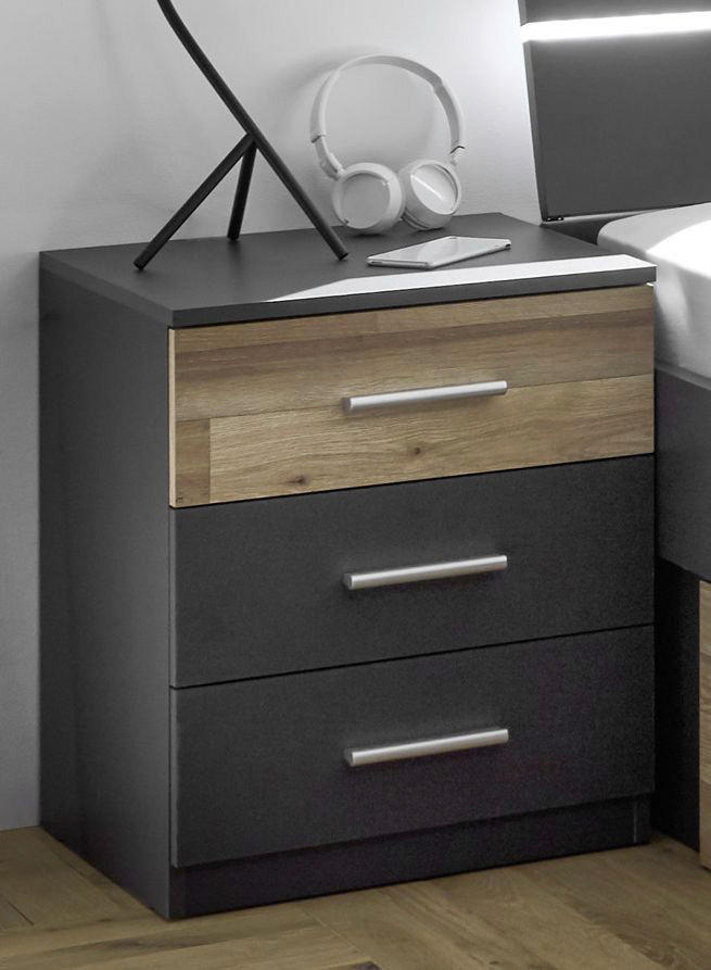 Nachtkonsole Mars Graphit B/H/T: ca. 48x56x41 cm Mars - Graphit (48,00/56,00/41,00cm)