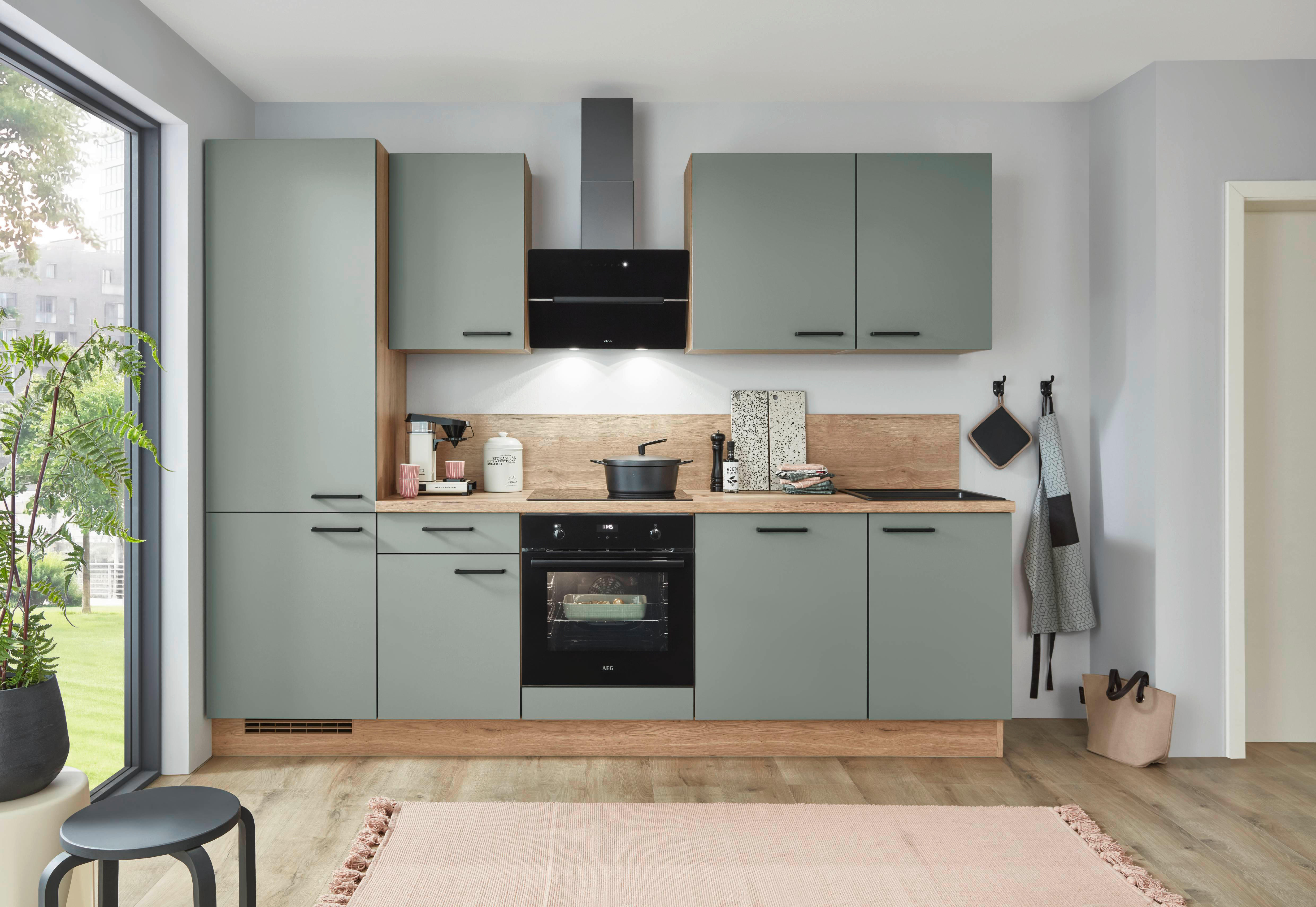 nobilia Küchenblock Schilf B/H/T: ca. 280x201,6x60 cm Küche_Speed_280_cm_(_L_) - Eiche/Schilf (280,00/201,60/60,00cm) - nobilia