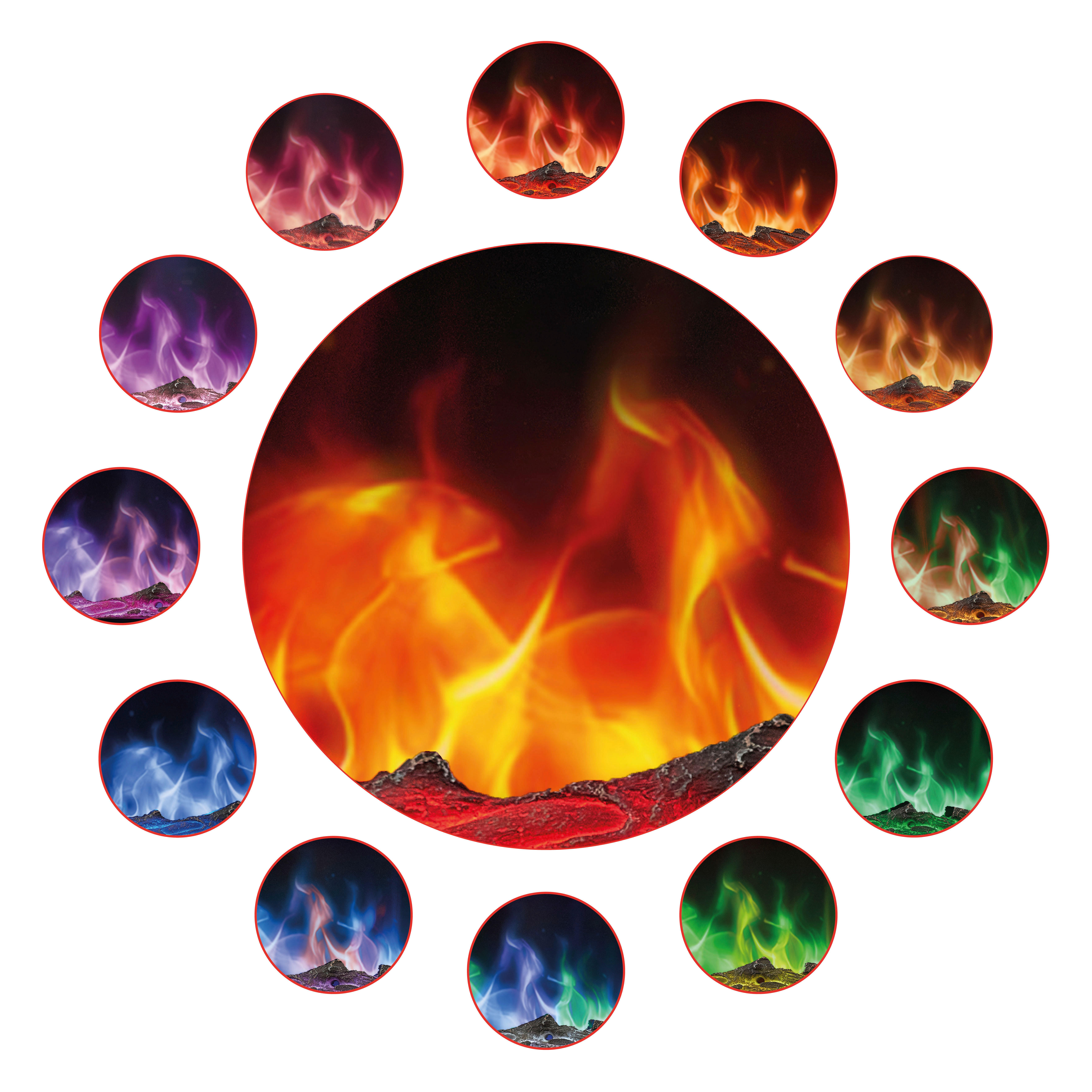 KAMINIO Elektrischer-Kamin MARLON schwarz Metall B/H/T: ca. 152,4x46,6x11,9 cm ca. 1800 W MARLON - schwarz (152,40/46,60/11,90cm) - KAMINIO