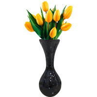 POCOline Vase schwarz Glas B/H/L: ca. 20x44x20 cm Vase_Mosaik - schwarz (20,00/20,00/44,00cm) - POCOline